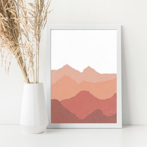 Warm Mountains Printable Wall Art- DIGITAL DOWNLOAD
