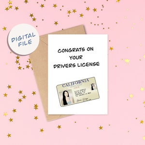 Digital Drivers License Birthday Card