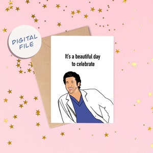 Digitale GREYS ANATOMY MCDREAMY Geburtstagskarte