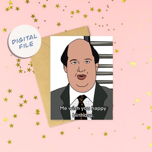 Cartão de aniversário digital The Office, Kevin, engraçado, para ele, para ela
