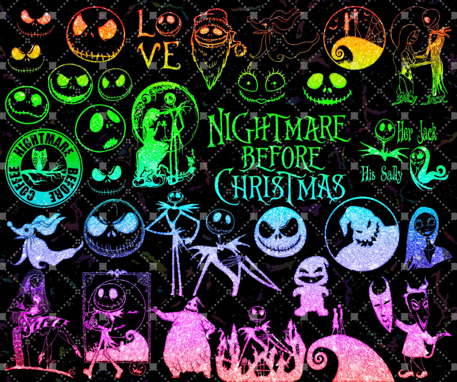 Nightmare Before Christmas Tumbler SVG