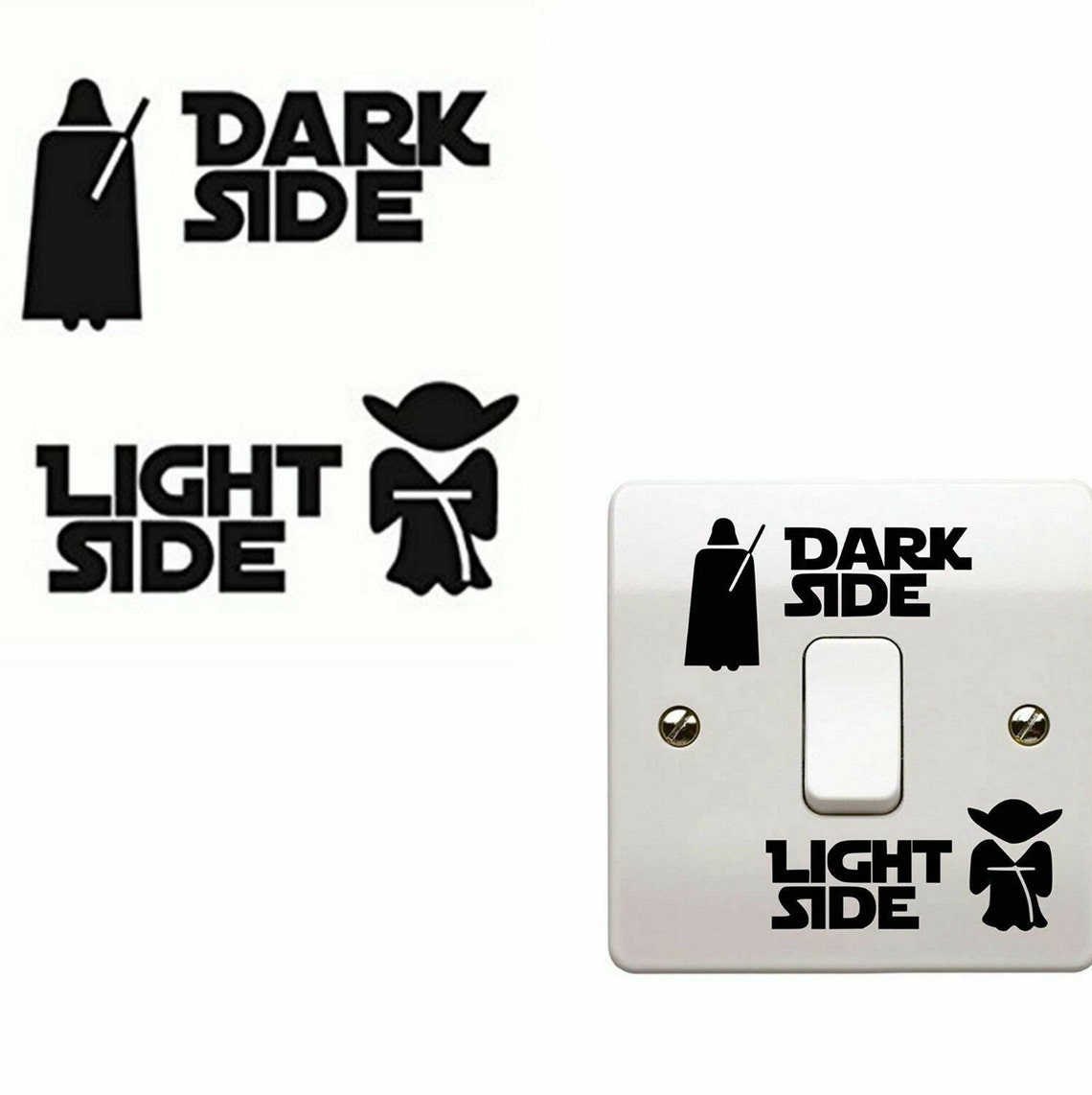 LIGHTSWITCH Dark Light Side Switch Vinyl Decal Sticker Child Etsy