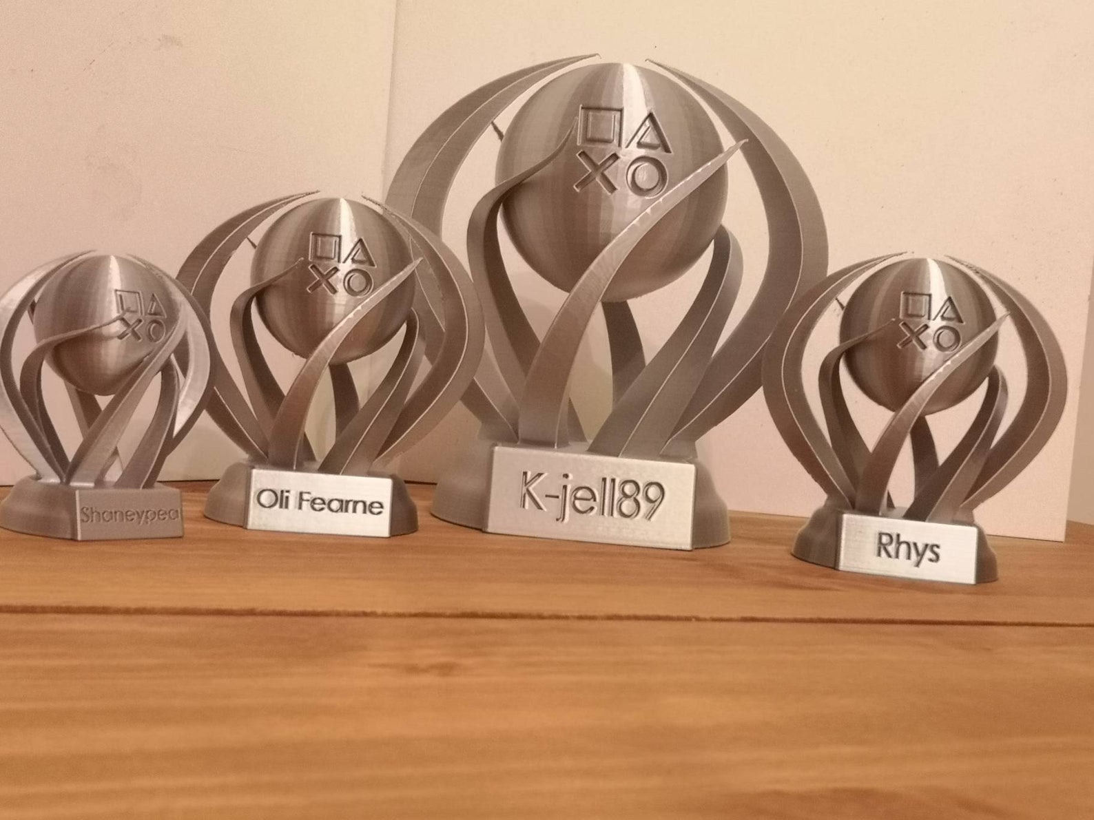 Platinum playstation trophy 3d Print pla in 1 single print 4 | Etsy