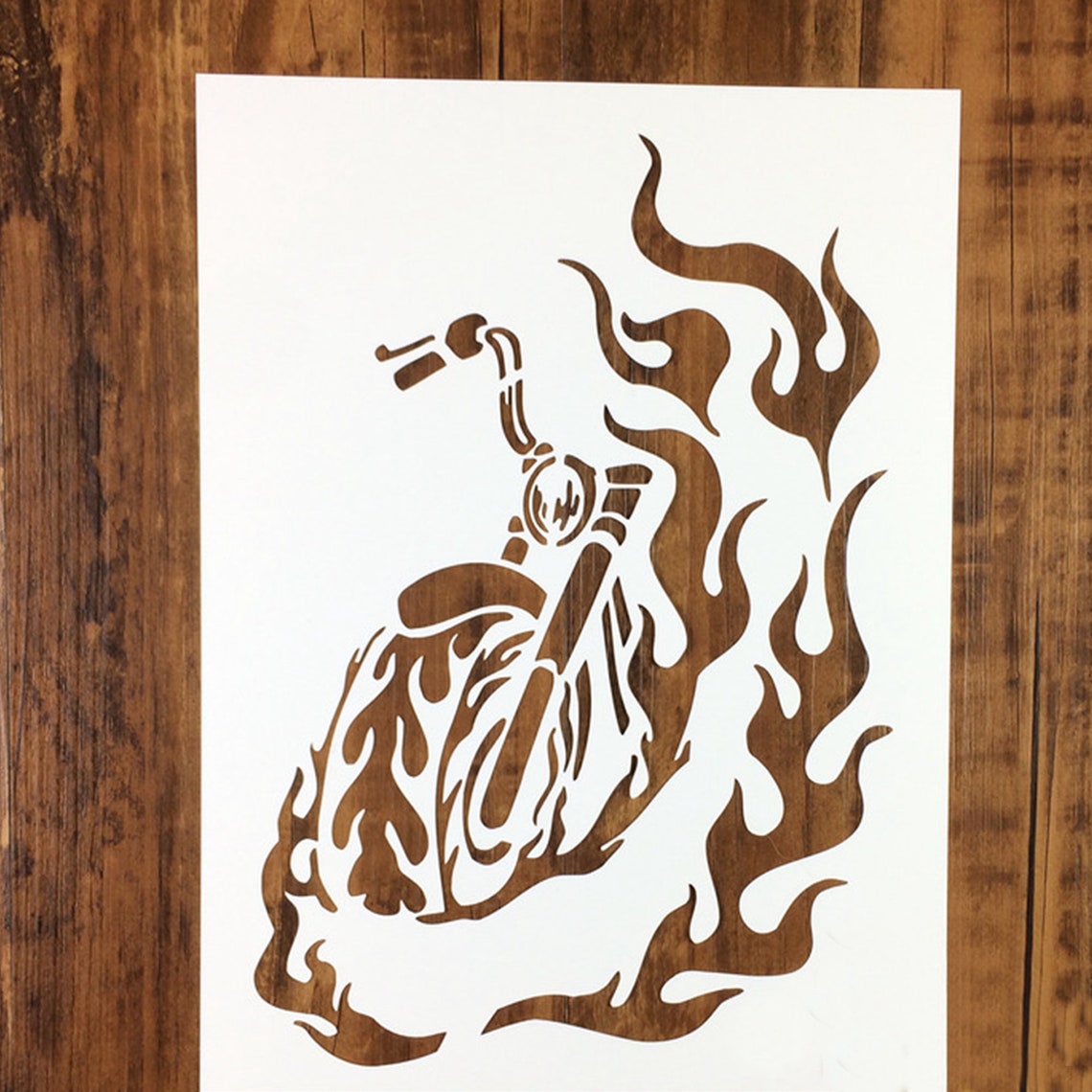 Burning Motorcycle Stencil Vehicle Stencil Reusable | Etsy