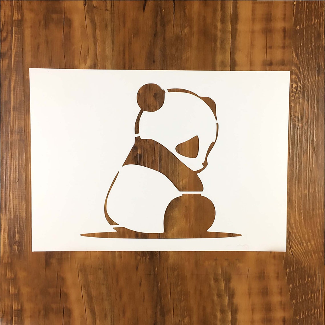 Panda Stencil Animal Stencil Kids Craft Stencil Plastic Etsy