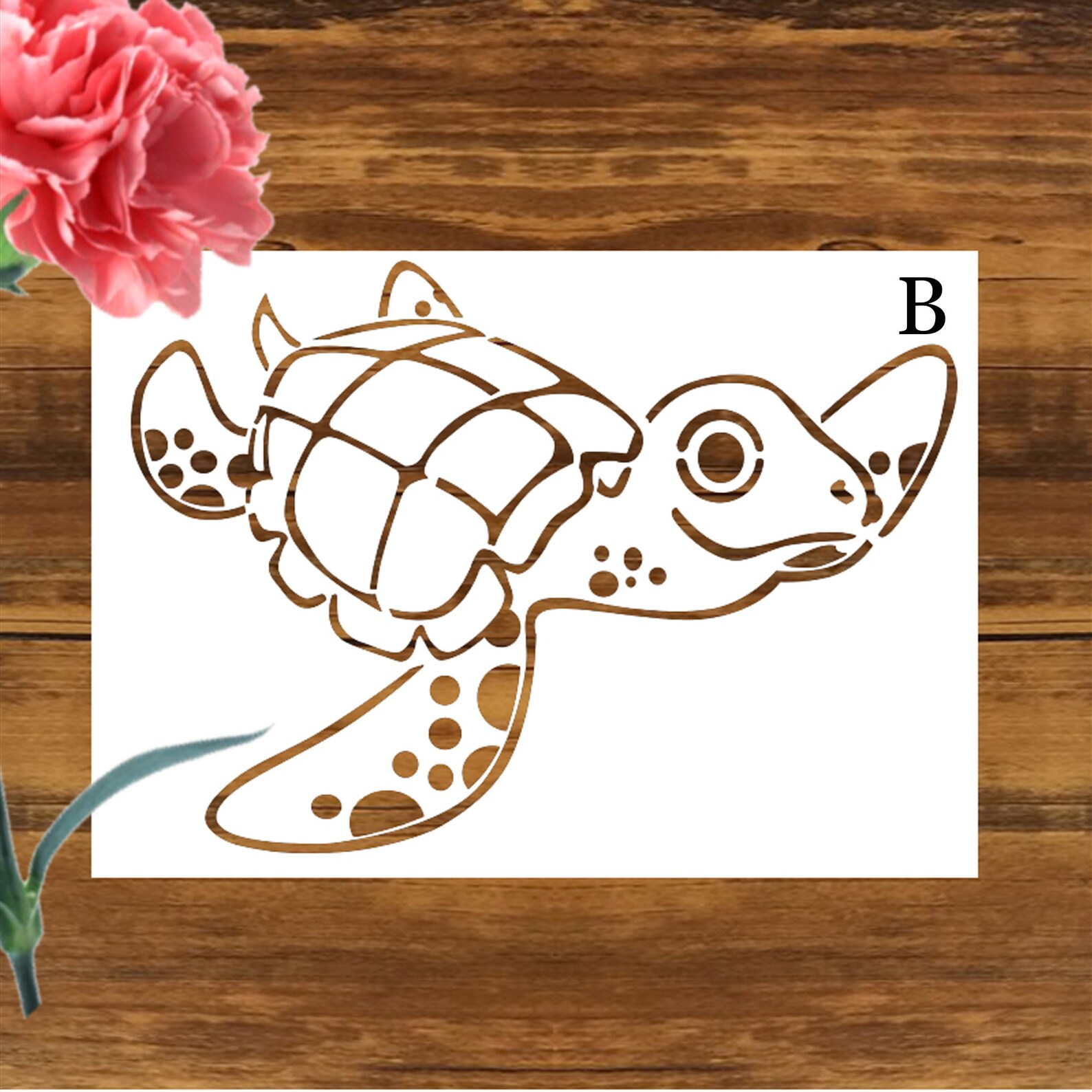 Cartoon Schildkröte Schablone Marine Leben Schablone Tier | Etsy