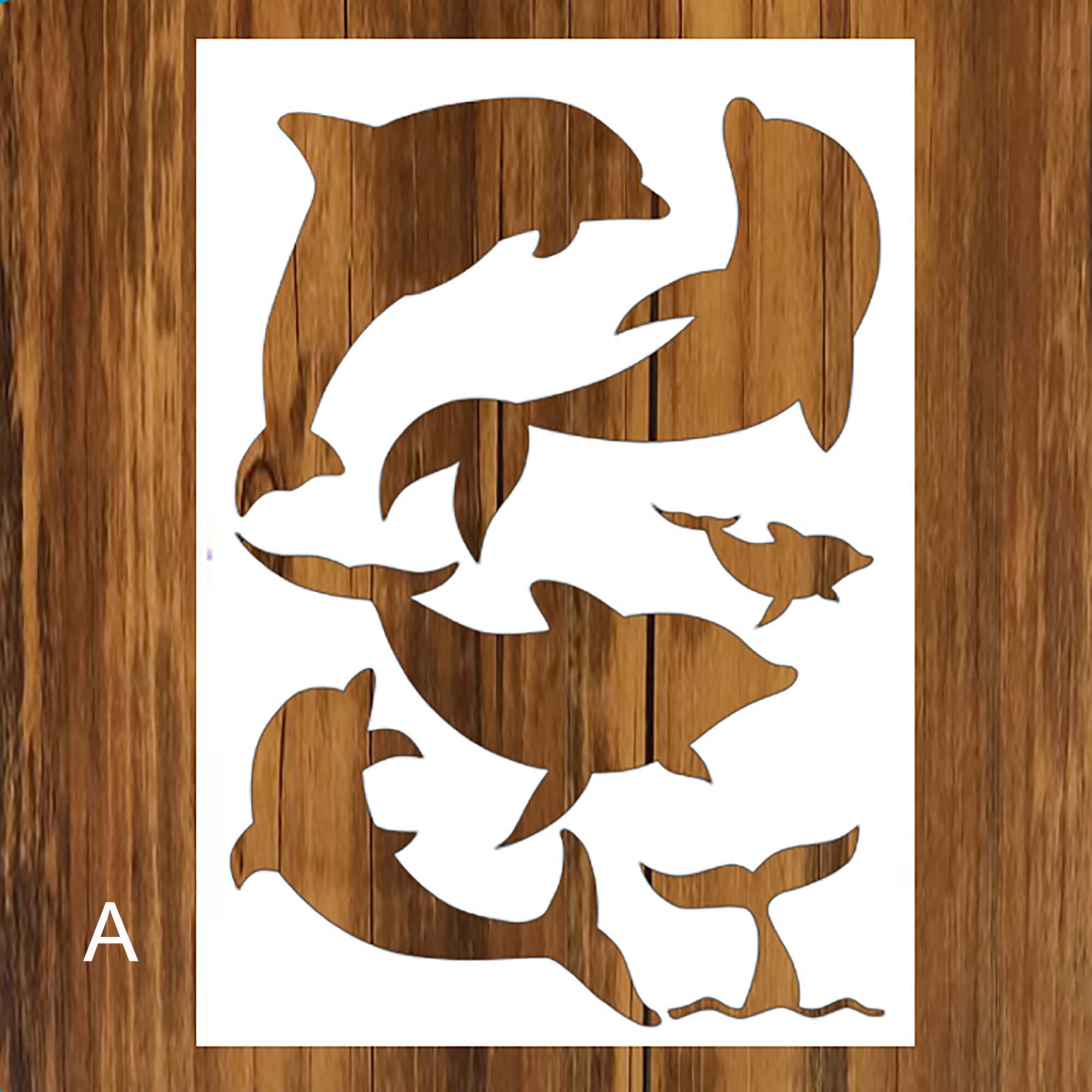 Dolphin Stencils for PaintingReusable Animal Stencils for Etsy