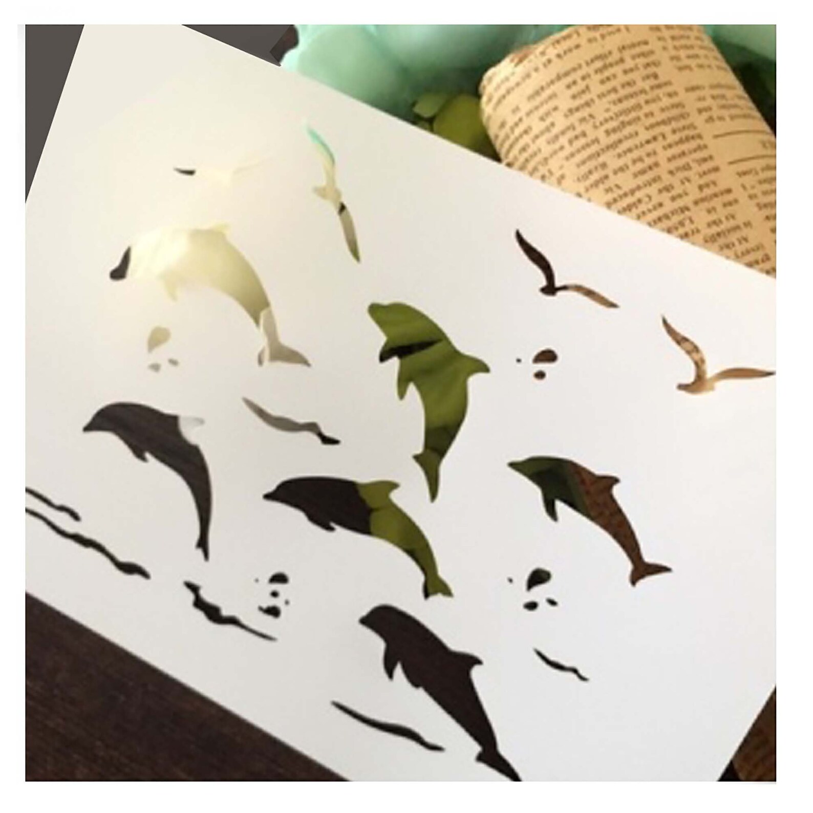 Dolphin Stencils for PaintingReusable Animal Stencils for Etsy