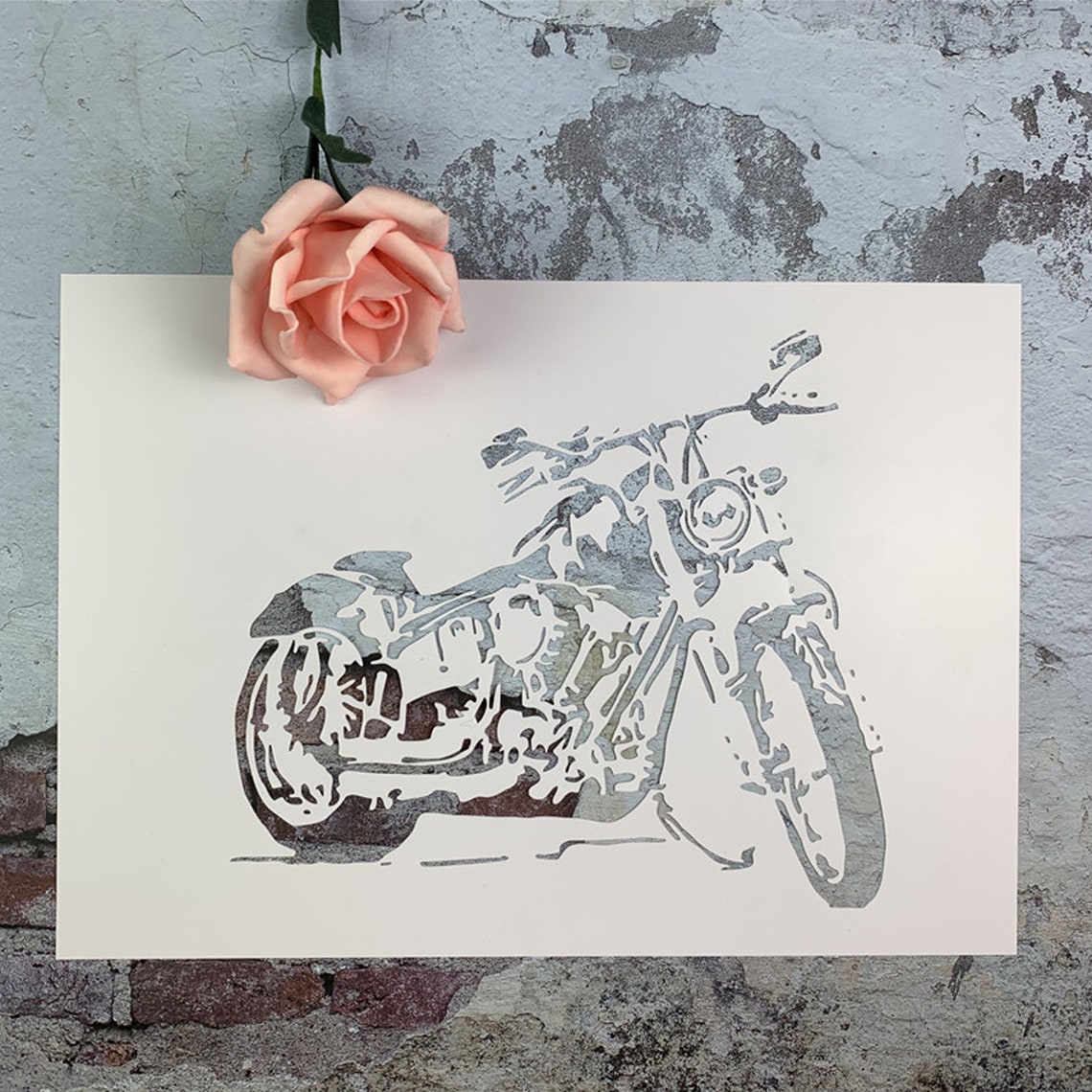 Motorcycle Stencil Reusable Vehicle Stencil Transportation | Etsy