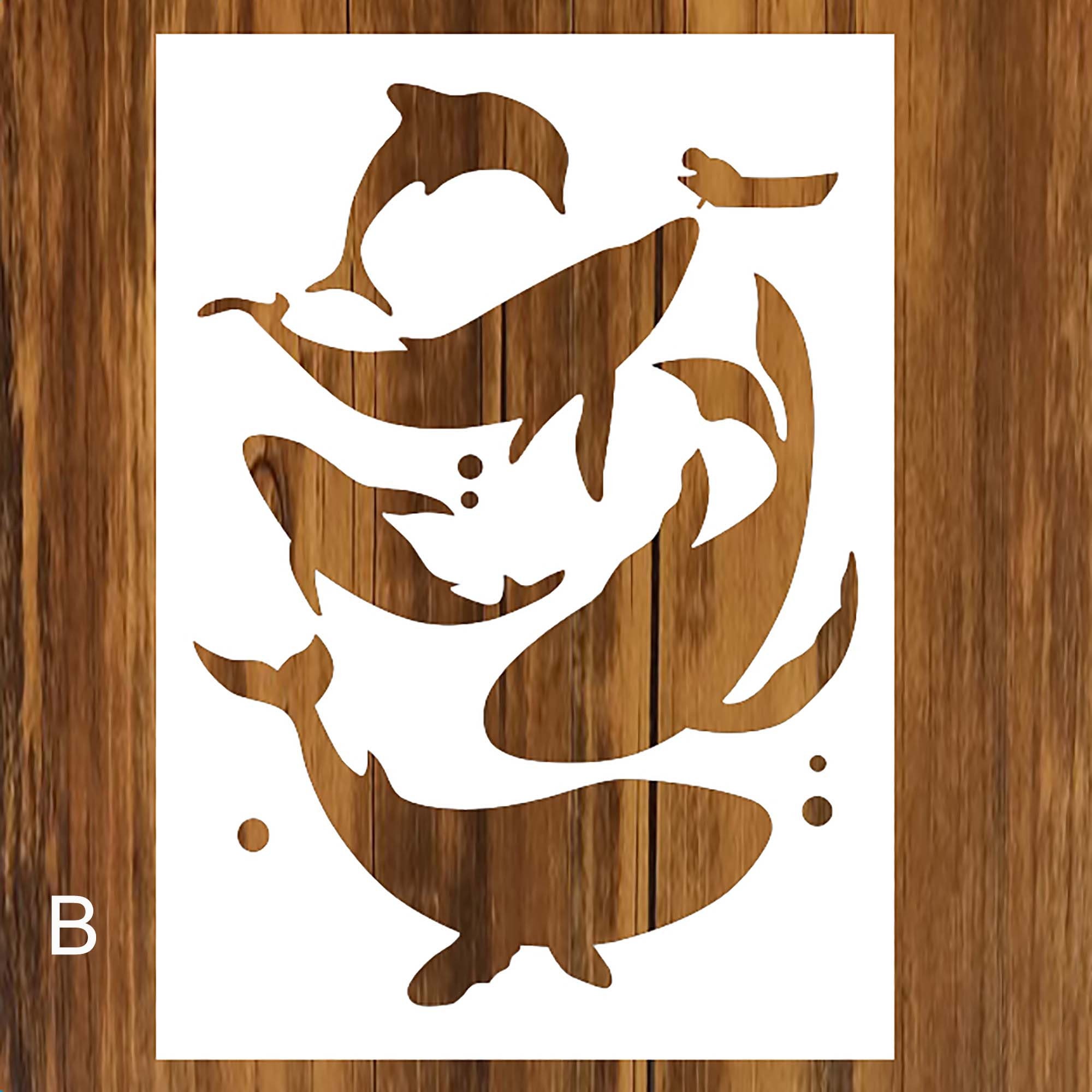 Dolphin Stencils for PaintingReusable Animal Stencils for Etsy