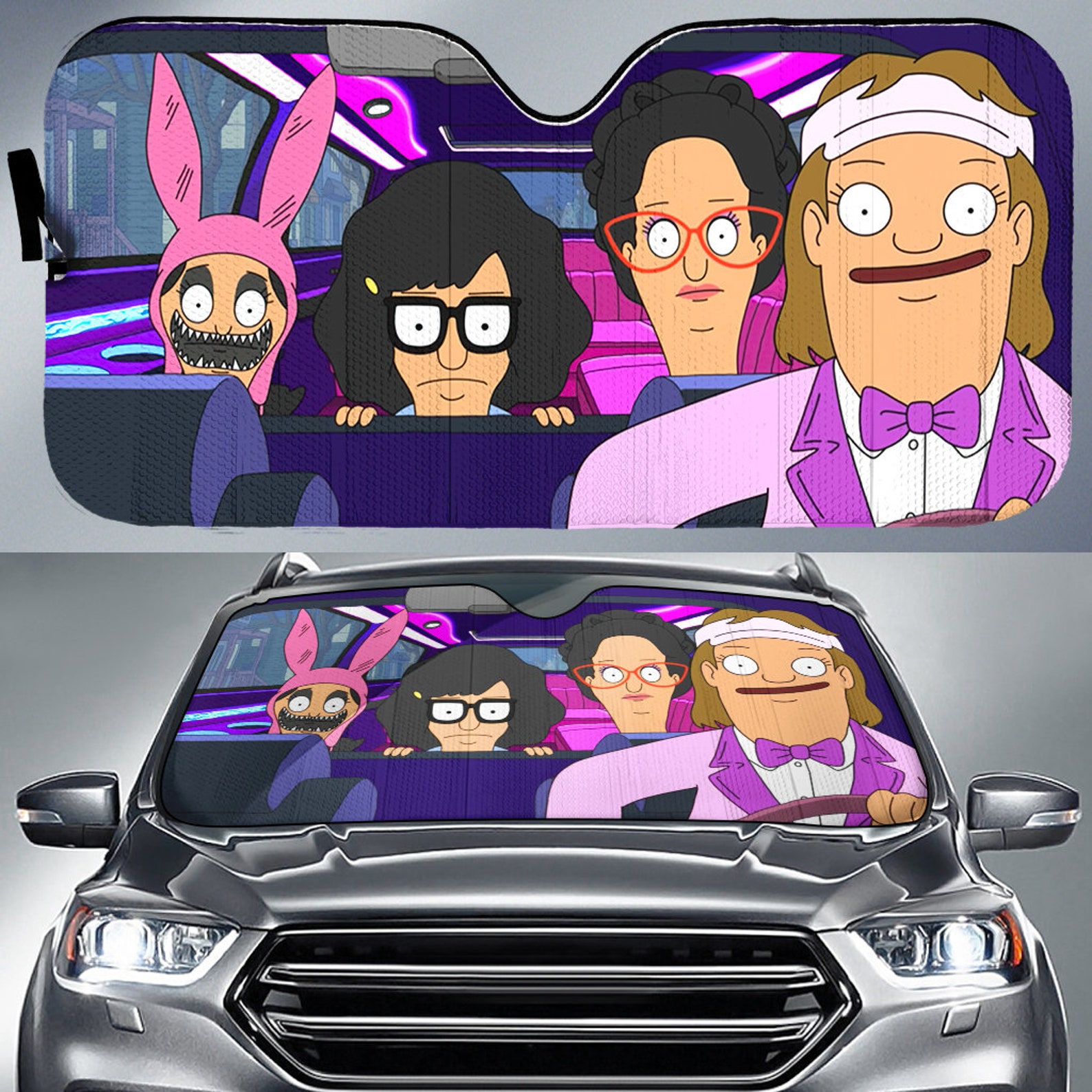 Bobs Burgers Sun Shade Auto Sun Shade Car Sun Shade Car Etsy