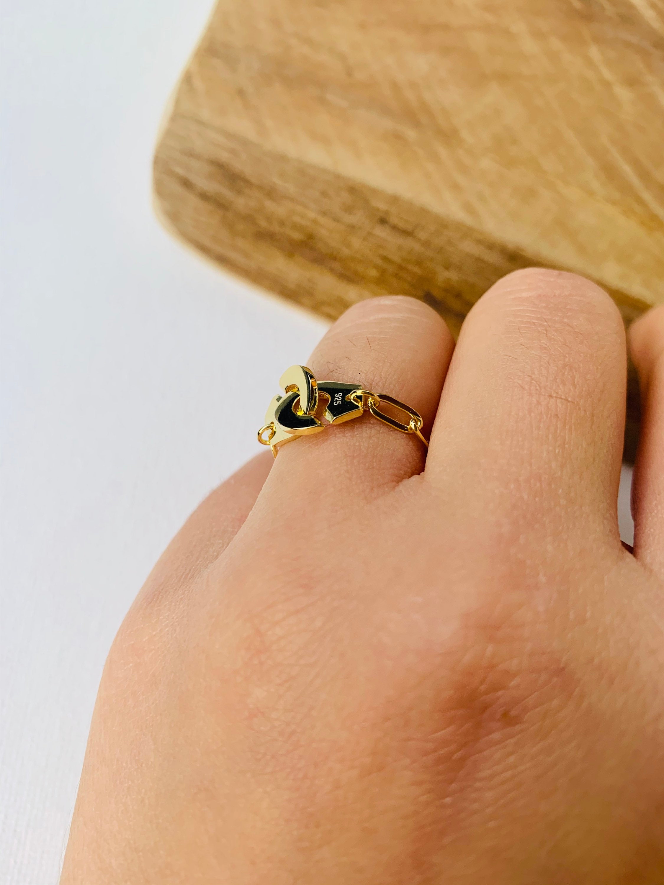 Solid silver handcuff ring handcuffs ring trendy ring Etsy