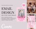 Valentines Day Sale, Pink, Blush, Modern Minimal Email, Email Template Boutique, Fashion Editable Email Canva Template, Instant Download