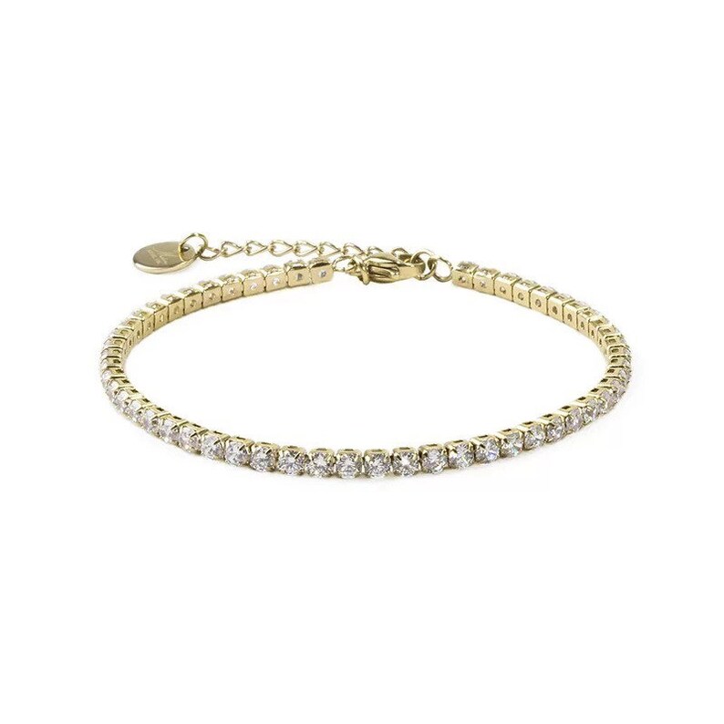 925 Sterling Silver Tennis Bracelet 2MM CZ Diamond 925 Sterling Silver Tennis Bracelet Tennis Chain Bracelet Diamond Chain
