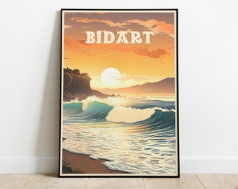 Bidart poster / Basque country / Travel poster / Vintage poster / Wall art