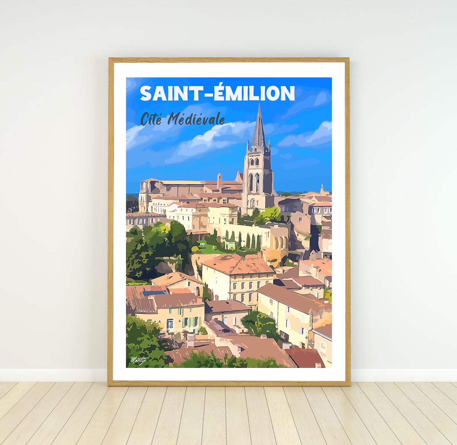 Affiche Saint-Émilion - Cité Médiévale