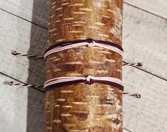 True Lover's Knot Armband Set: Minimalistische Paar Freundschafts Armbänder