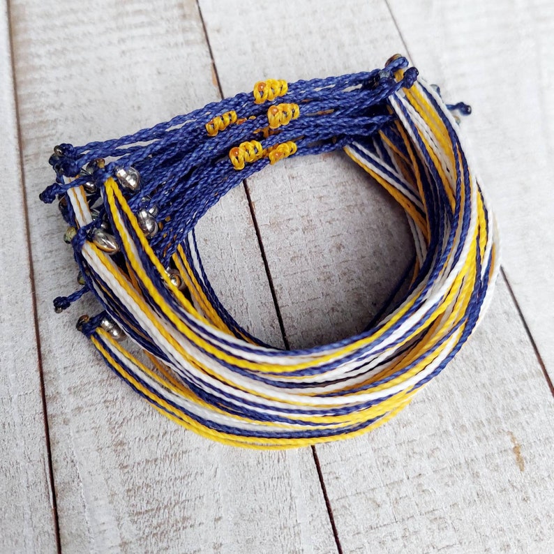 CUSTOM Thread Bracelets Fundraiser Bracelets School Etsy