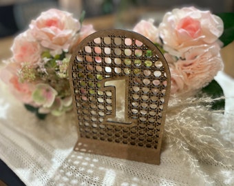 Rattan table number