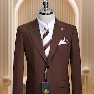 Bistretch Men&#39;s Suit Blazer And Pants Slim Fit, Classic Wear Men&#39;s Suit,Gift For Men, Grooms Suit Multiple Color Option