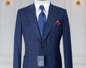 Men's Dobby Weaved, Patch Pocket Blazer,side Adjusted