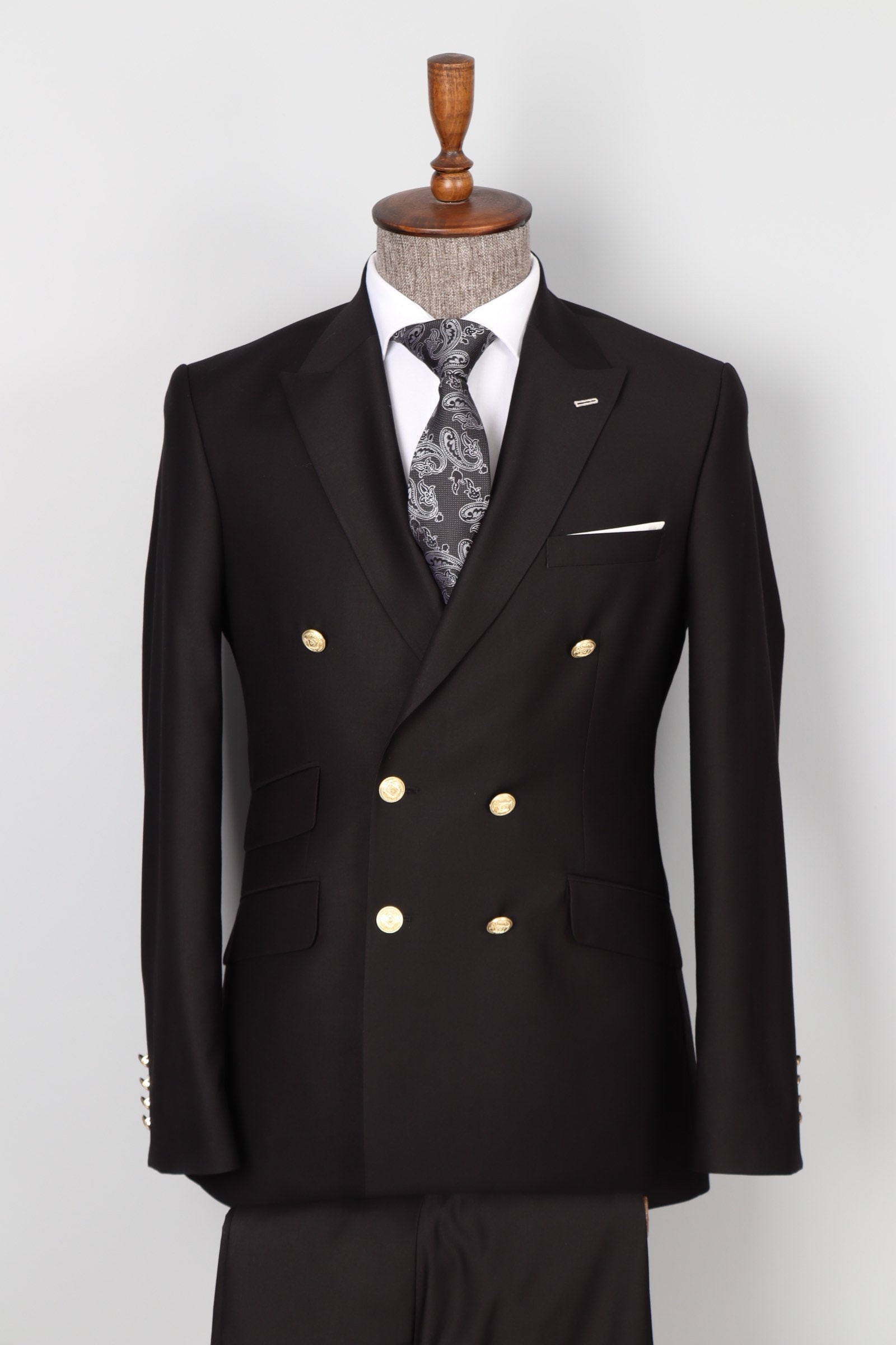 Double breasted blazer clearance buttons