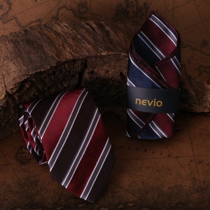 Men&#39;s Microfiber Striped Necktie 6 Colors  – Classic & Stylish Designs for Business, Casual, and Formal Occasions