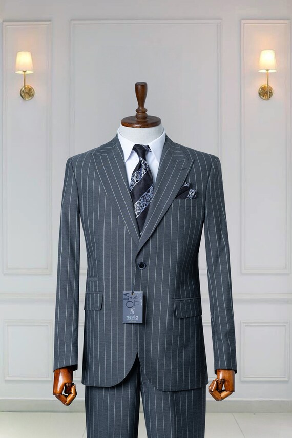 Striped coat pants deals