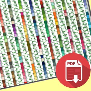 Pack Ultime ! Nuancier DMC du Diamond Painting par Couleur et Nuance