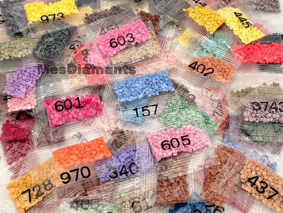 600 Diamonds DMC 3771 pink Sand Bags of Round or Square Rhinestones Beads for Diamond Embroidery diamond Painting Etsy