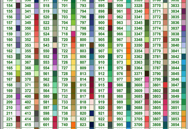 Just One Page Official DMC Diamond Painting Color Chart 447 Colors in PDF Document to Print Complete Color Code Chart - Etsy just-one-page-official-dmc-diamond-painting-color-chart-447-colors-in-pdf-document-to-print-complete-color-code-chart-etsy