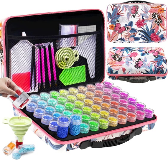 Kit Outils Broderie Diamant 46 Pièces - Stylo Rapide, Pince, Colle, Plaques, Boîte Rangement - Pour Peinture Diamants DIY - 6