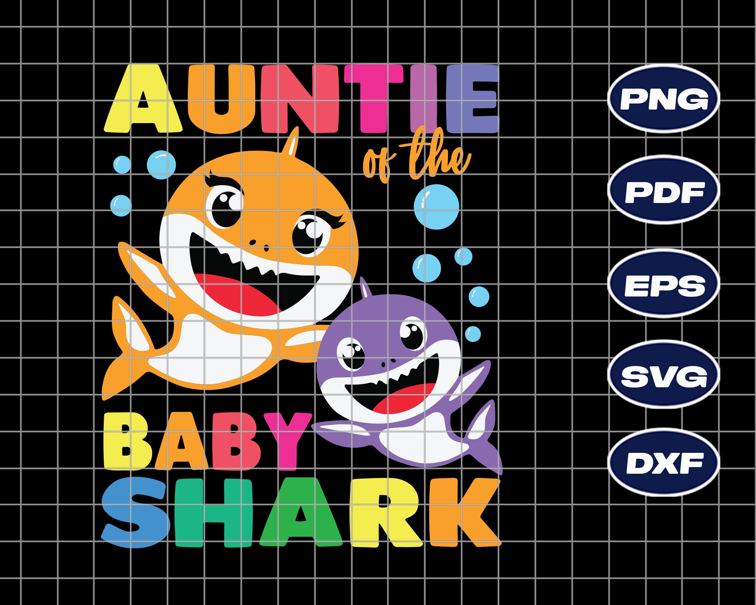Download Auntie Shark Svg Shark Birthday Svg doo doo doo doo Svg | Etsy