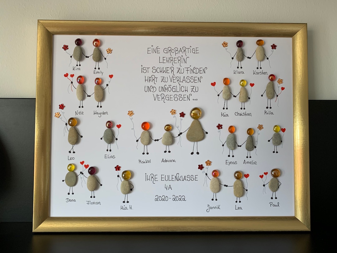 Abschiedsgeschenk Lehrerin Steinbild Abschied Unikat Etsy.de
