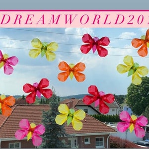 12 bunte Schmetterlinge aus Transparentpapier Fensterdekoration Deko schön Sommer Fenster