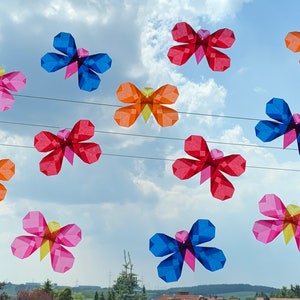 12 bunte Schmetterlinge aus Transparentpapier Fensterdekoration Deko schön Sommer Fenster