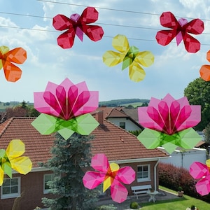 Blumen Schmetterlinge Transparentpapier 10 Stück Sommer Fenster Dekoration
