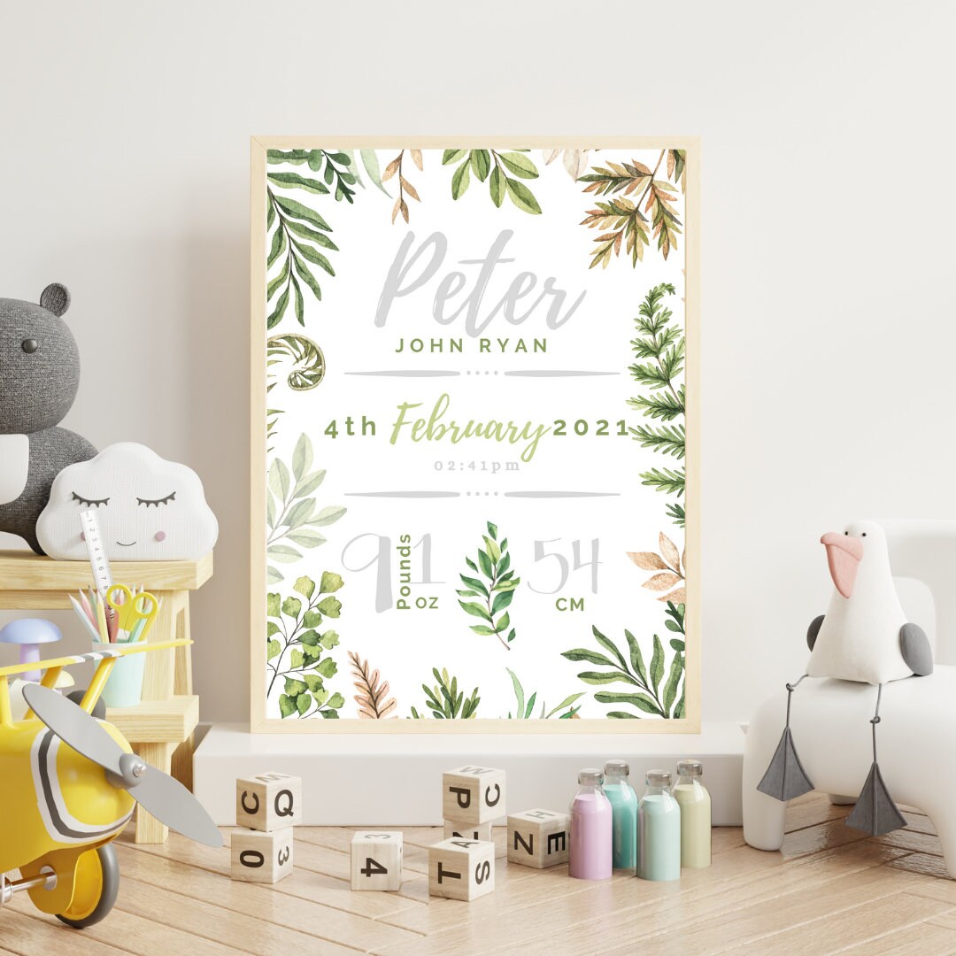 New Baby Gift New Baby Gift Personalised New Baby Print Etsy UK