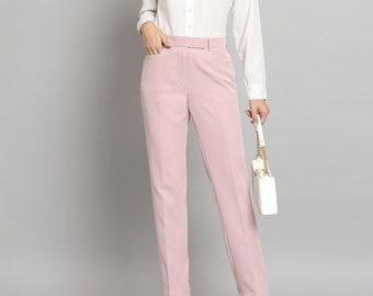 Pantalón Stretch Regular Fit - Rosa bebé