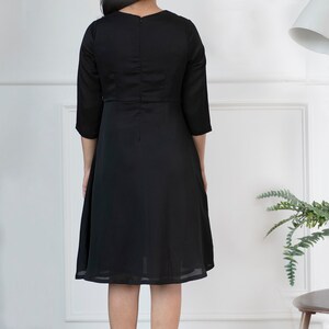 Black Fit n Flare Party Dress image 4