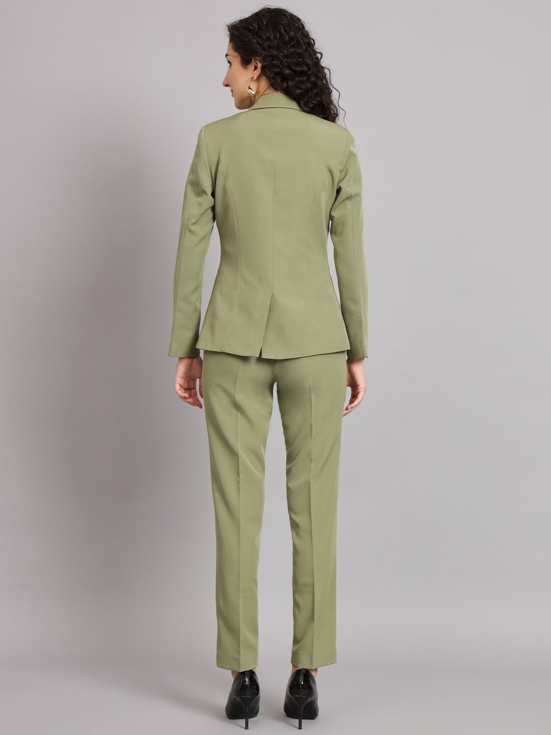 Olive Green Pantsuit for Women, 2 Piece Notchcollar Blazer & Trouser, Plus  Size Pant Suit, Wedding Coat Suit, Business Formal 