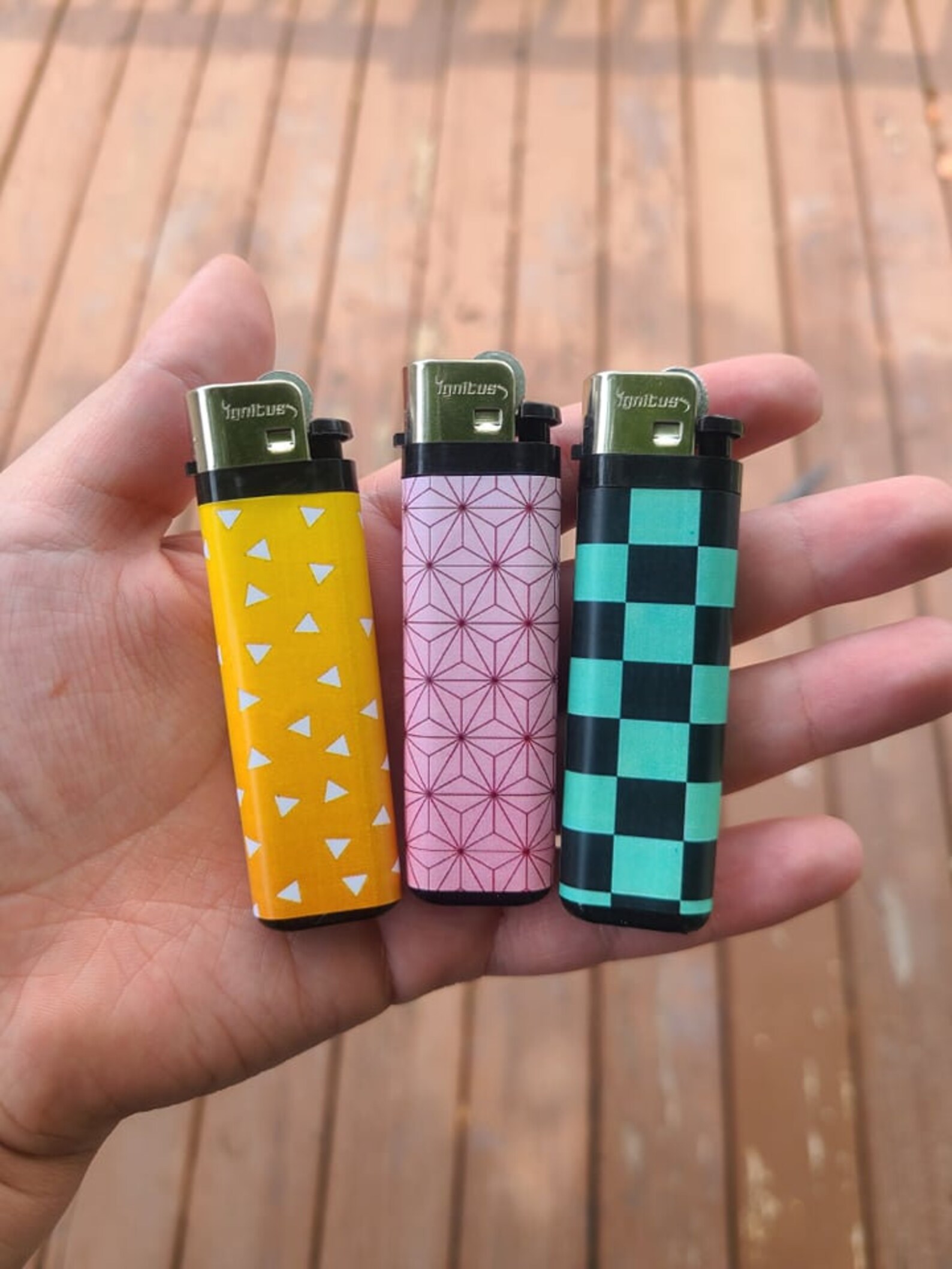 Pack of 2 Anime Inspired Patterned Lighters Etsy