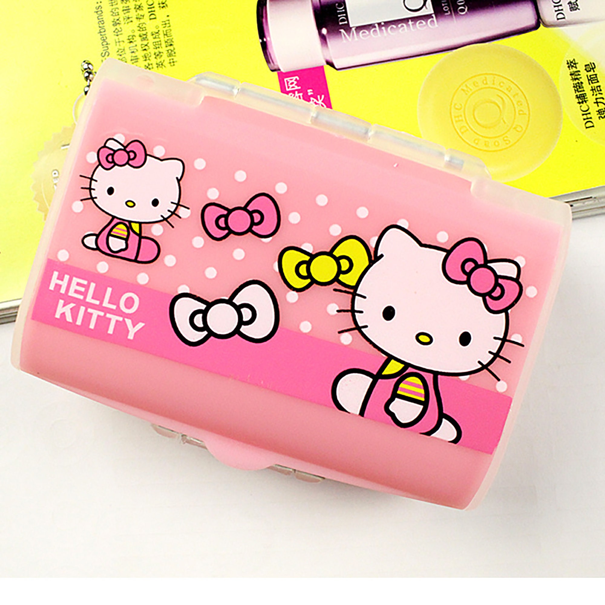 Hellokitty Pill Case Kawaii Pill Case 6 Grid Pill Cases Etsy