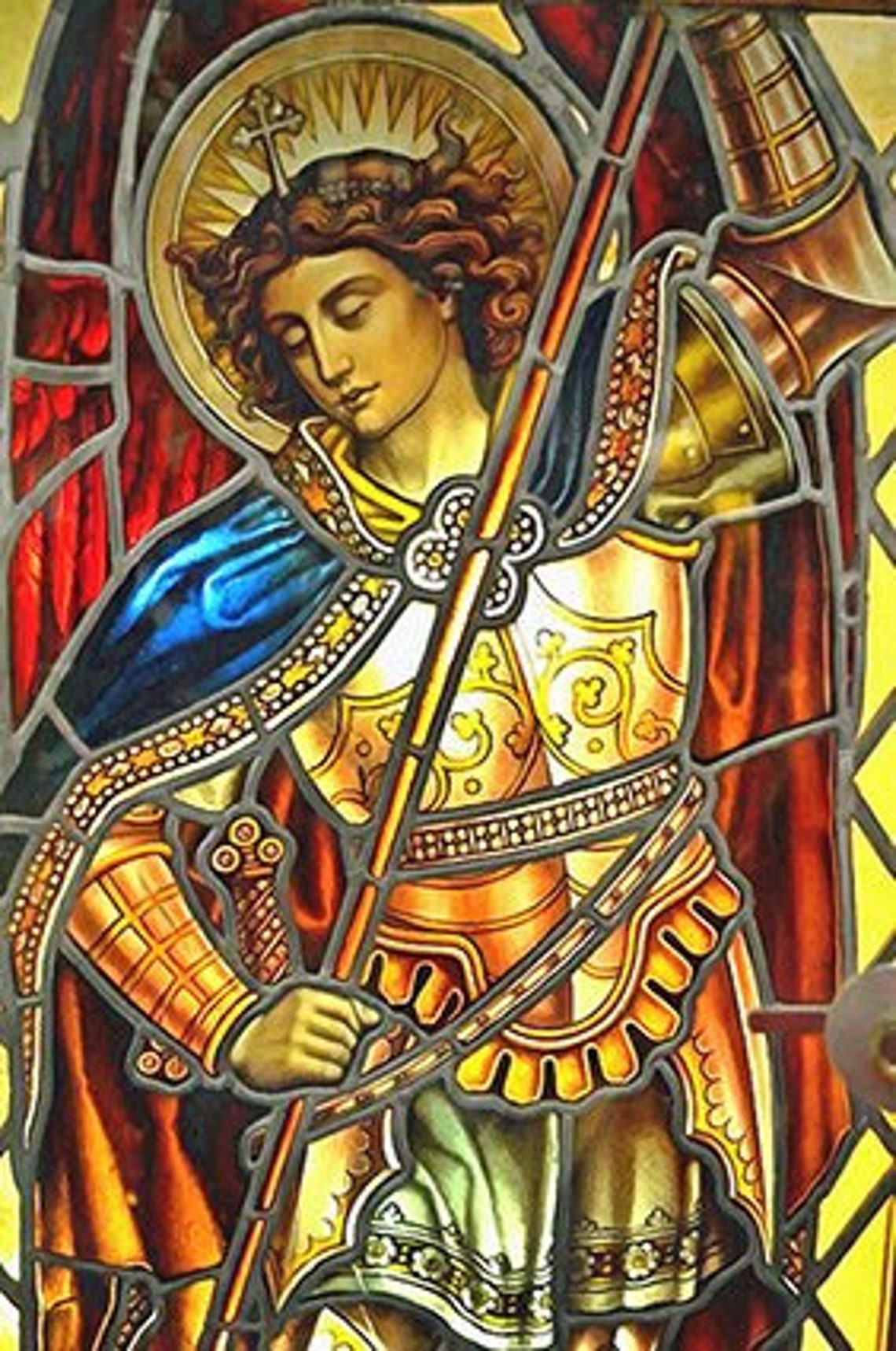 Archangel Michael Wall Art Printable Painting Digital Etsy