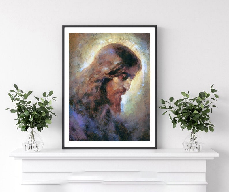 Jesus Christ, Portrait, Jesus Christ Wall Art Prints, Digital Download ...