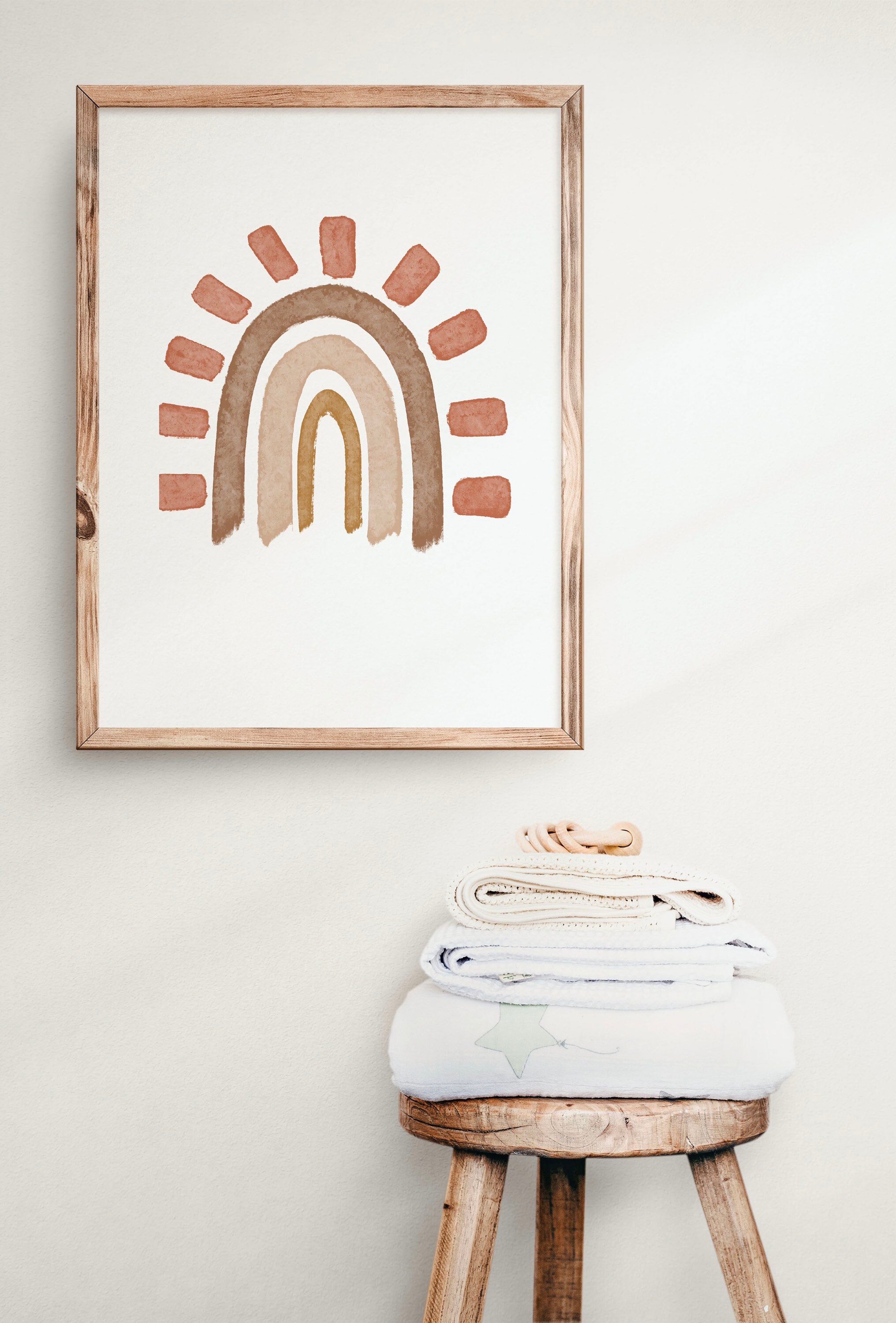 Nursery Decor Boho Rainbow Rainbow Nursery Wall Art Etsy