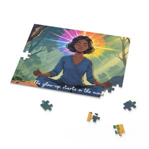 Meditation Puzzle: Mindful Woman Art, Relaxing Jigsaw