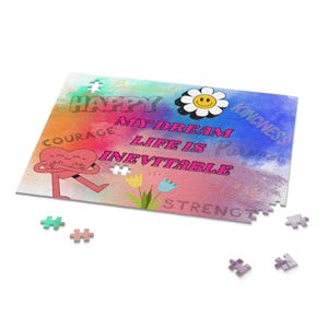 Buntes, inspirierendes Puzzle - 120, 252, 500-teiliges Puzzle für Achtsamkeit, Selbstfürsorge, Familienspaß, Geschenk für jedes Alter, einzigartiges Dekor