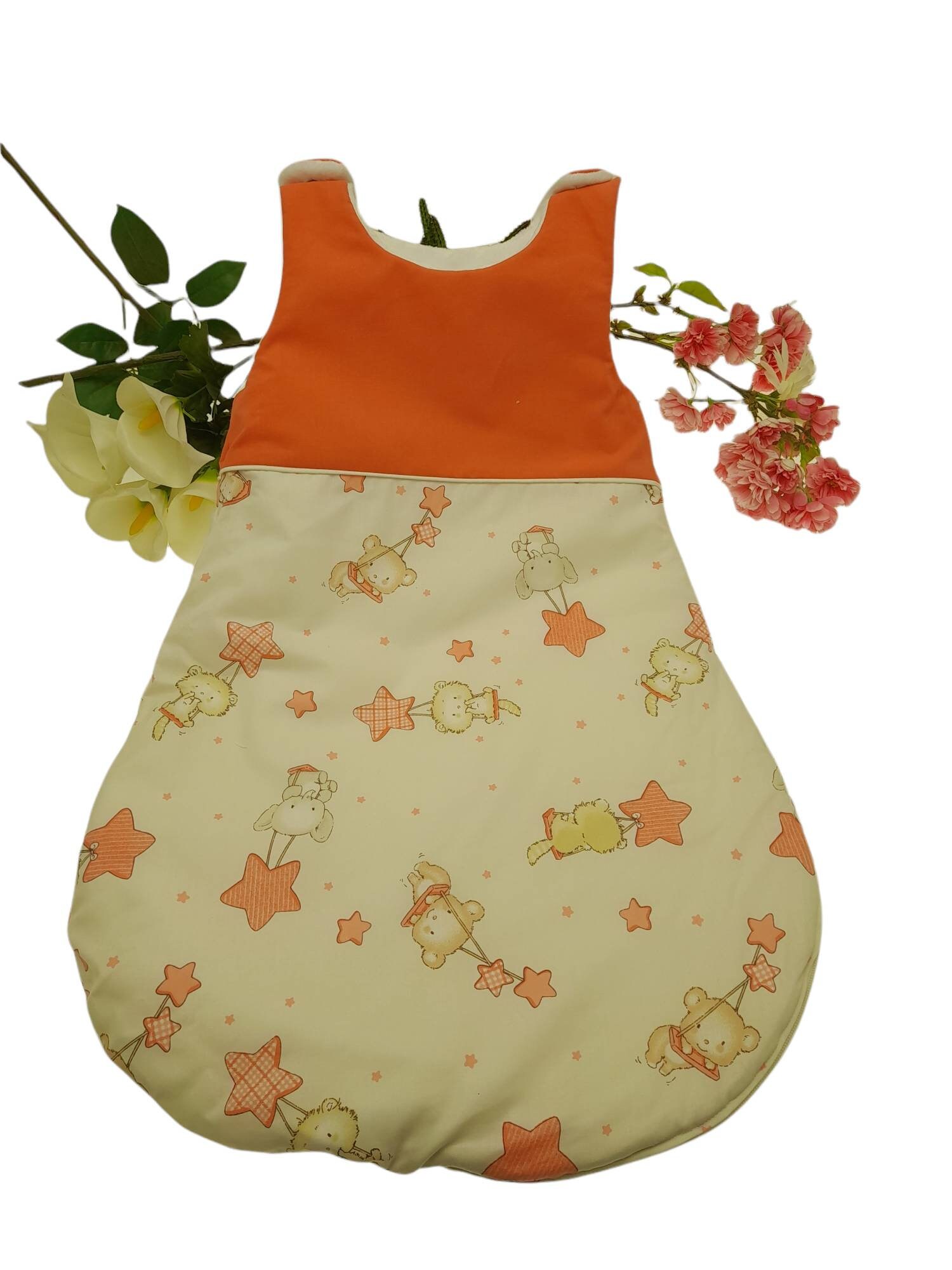 Gigoteuse Turbulette Nounours Corail Bébé Personnalisée