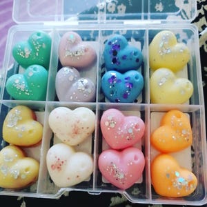 Wax melt sample boxes .